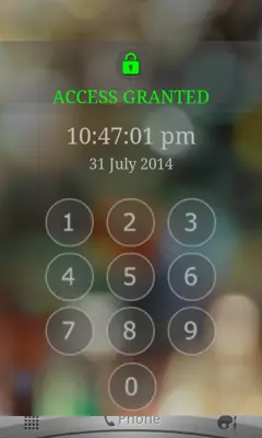 Keypad Screen Lock android App screenshot 2